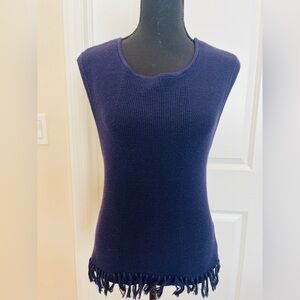 Lilly Pulitzer Wellington Sleeveless Fringe Sweater